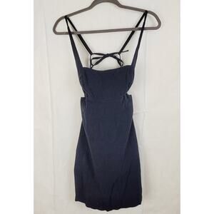 Free People black tie button back jumper dress Size Small Minimal Feminine